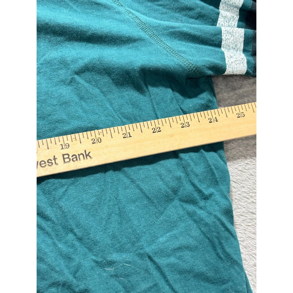Majestic Philadelphia Eagles 2XL Green Long Sleeve Graphic T-Shirt Athleisure