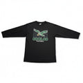 NFL Team Apparel Philadelphia Eagles 2XL Black Long Sleeve Shirt Vintage Casual