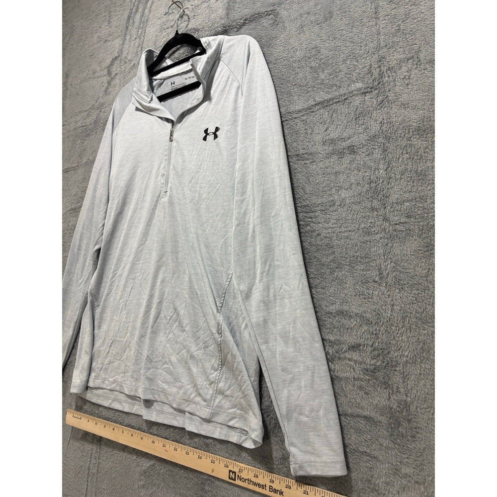 Under Armour XL Gray 1/4 Zip Pullover Womens Athleisure Casual Long Sleeve Shirt