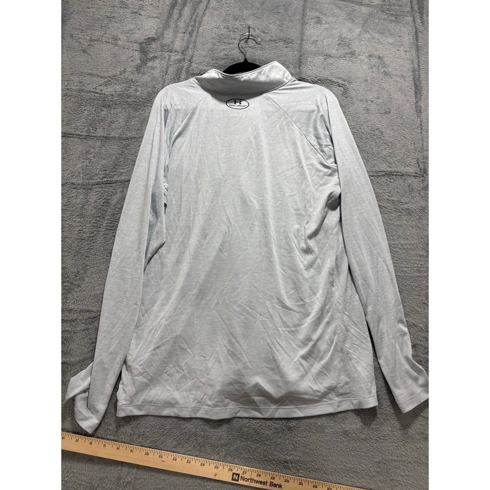 Under Armour XL Gray 1/4 Zip Pullover Womens Athleisure Casual Long Sleeve Shirt