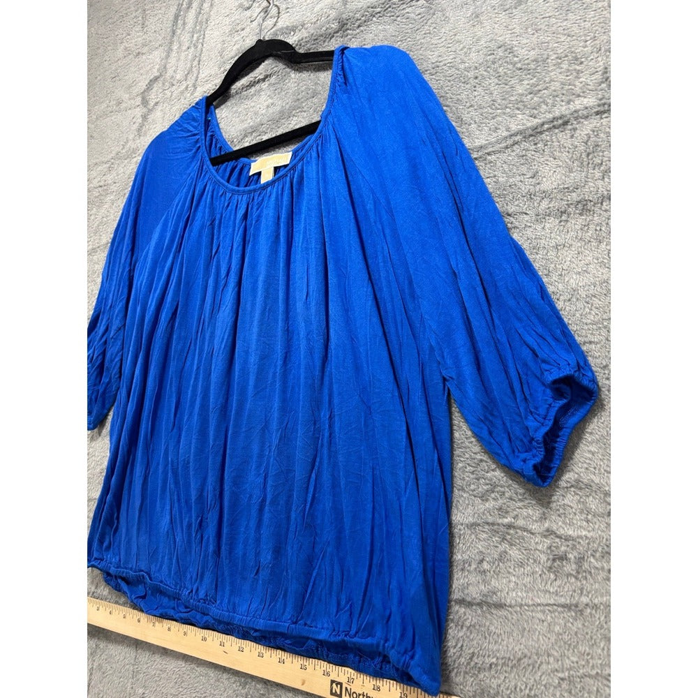Michael Kors XL Blue Blouse Womens Boho Casual Top