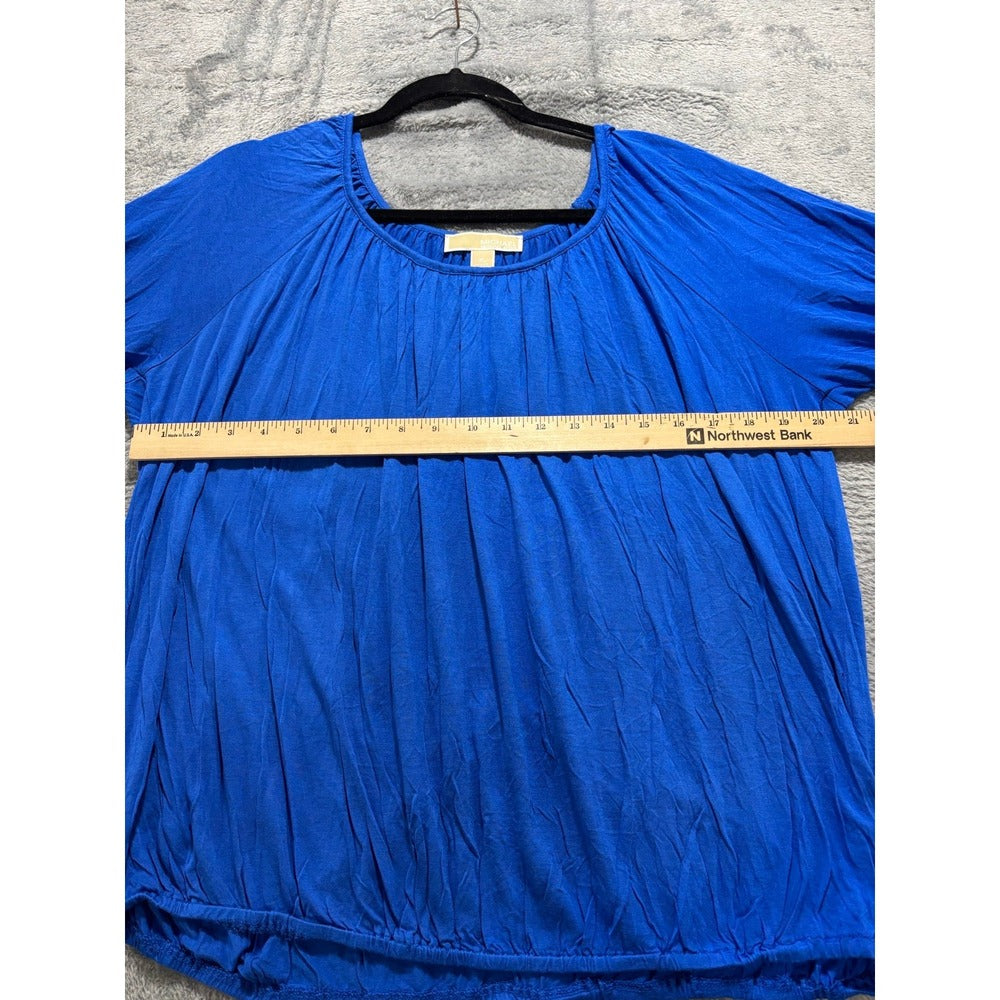 Michael Kors XL Blue Blouse Womens Boho Casual Top