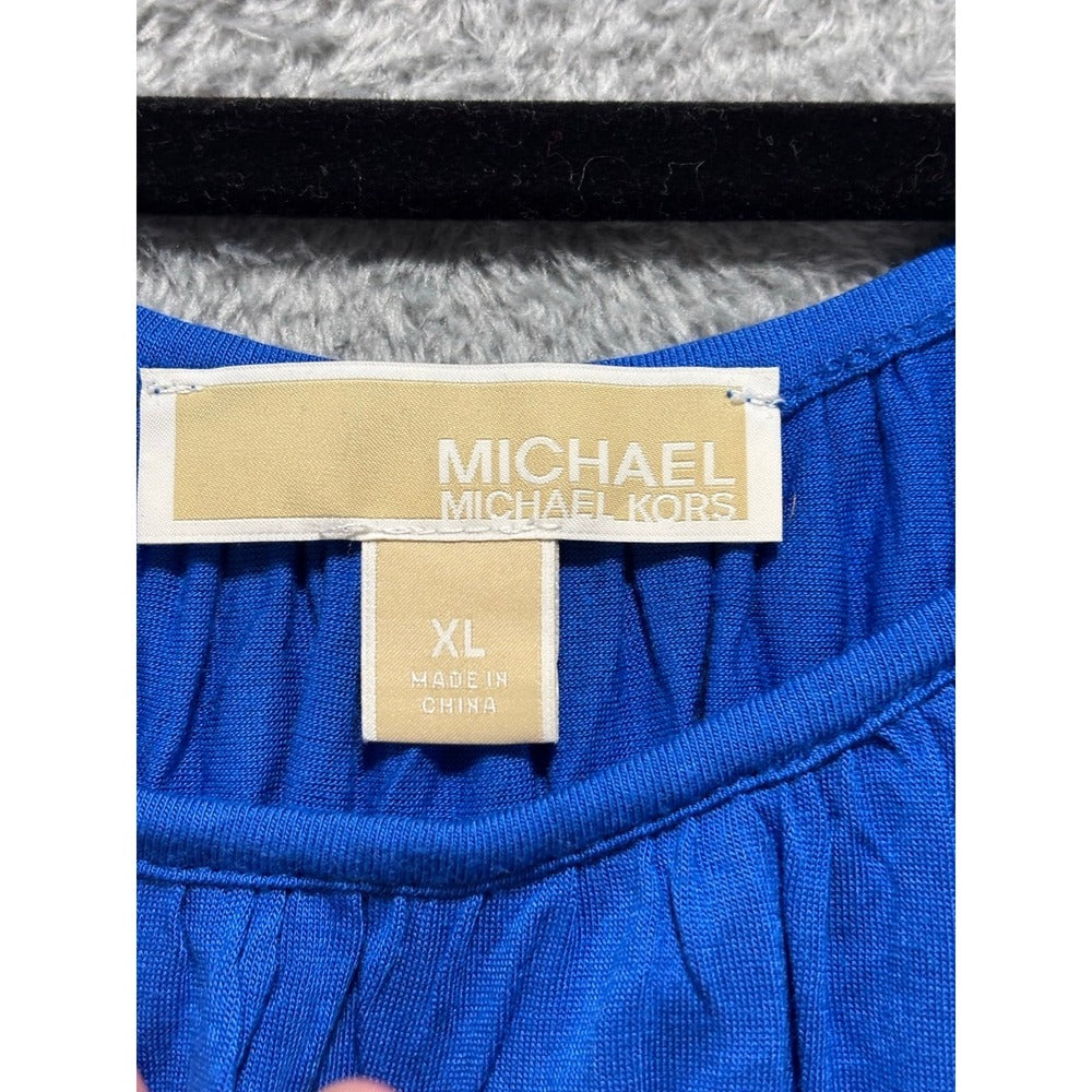 Michael Kors XL Blue Blouse Womens Boho Casual Top