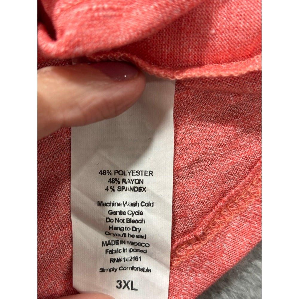 LuLaRoe 3XL Womens Pink Blue Raglan Baseball Tee Casual Athleisure Shirt