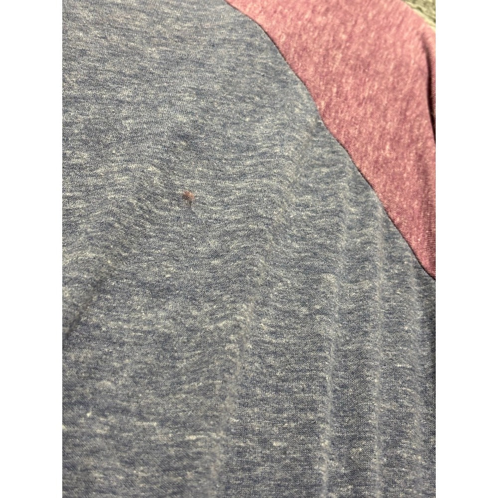 LuLaRoe 3XL Blue Pink Randy Baseball Tee Womens Casual Cozy Athleisure Shirt