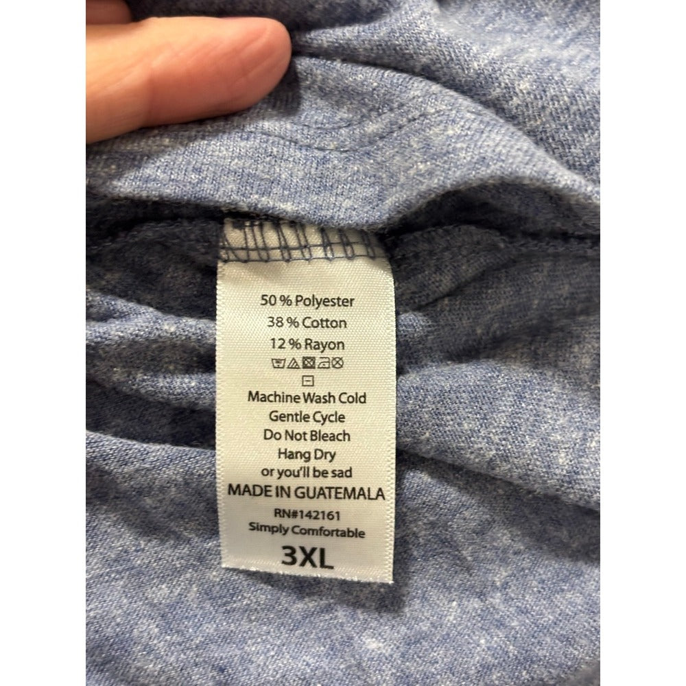 LuLaRoe 3XL Blue Pink Randy Baseball Tee Womens Casual Cozy Athleisure Shirt