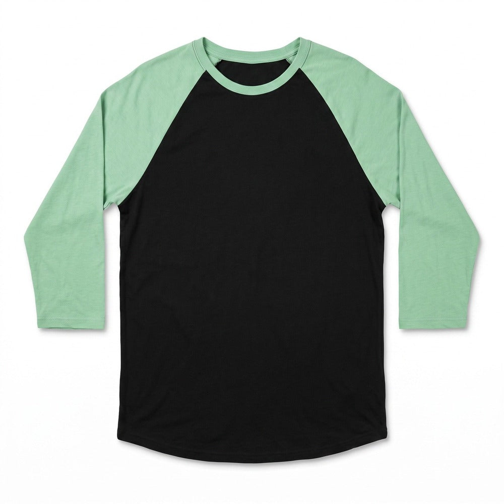 LuLaRoe 3XL Womens Black Green Raglan Baseball Tee Shirt Casual Athleisure