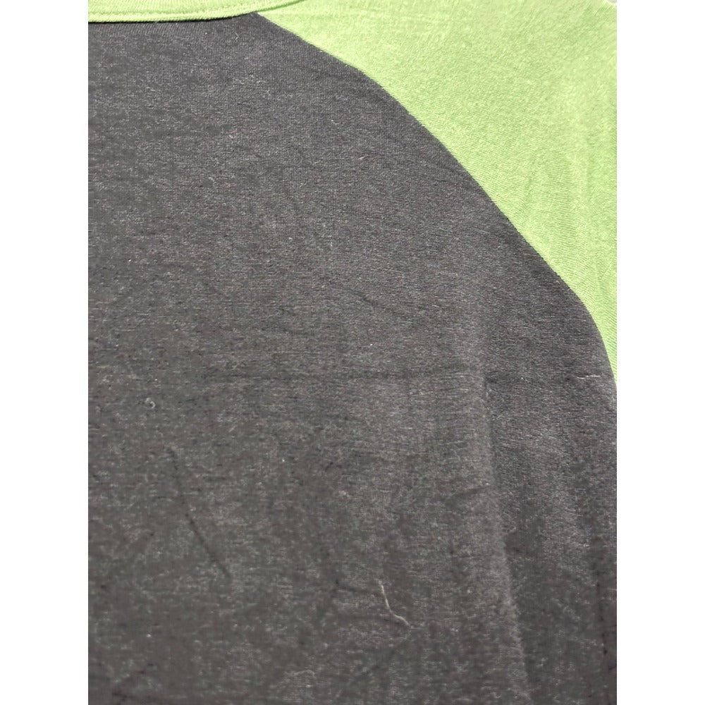 LuLaRoe 3XL Womens Black Green Raglan Baseball Tee Shirt Casual Athleisure