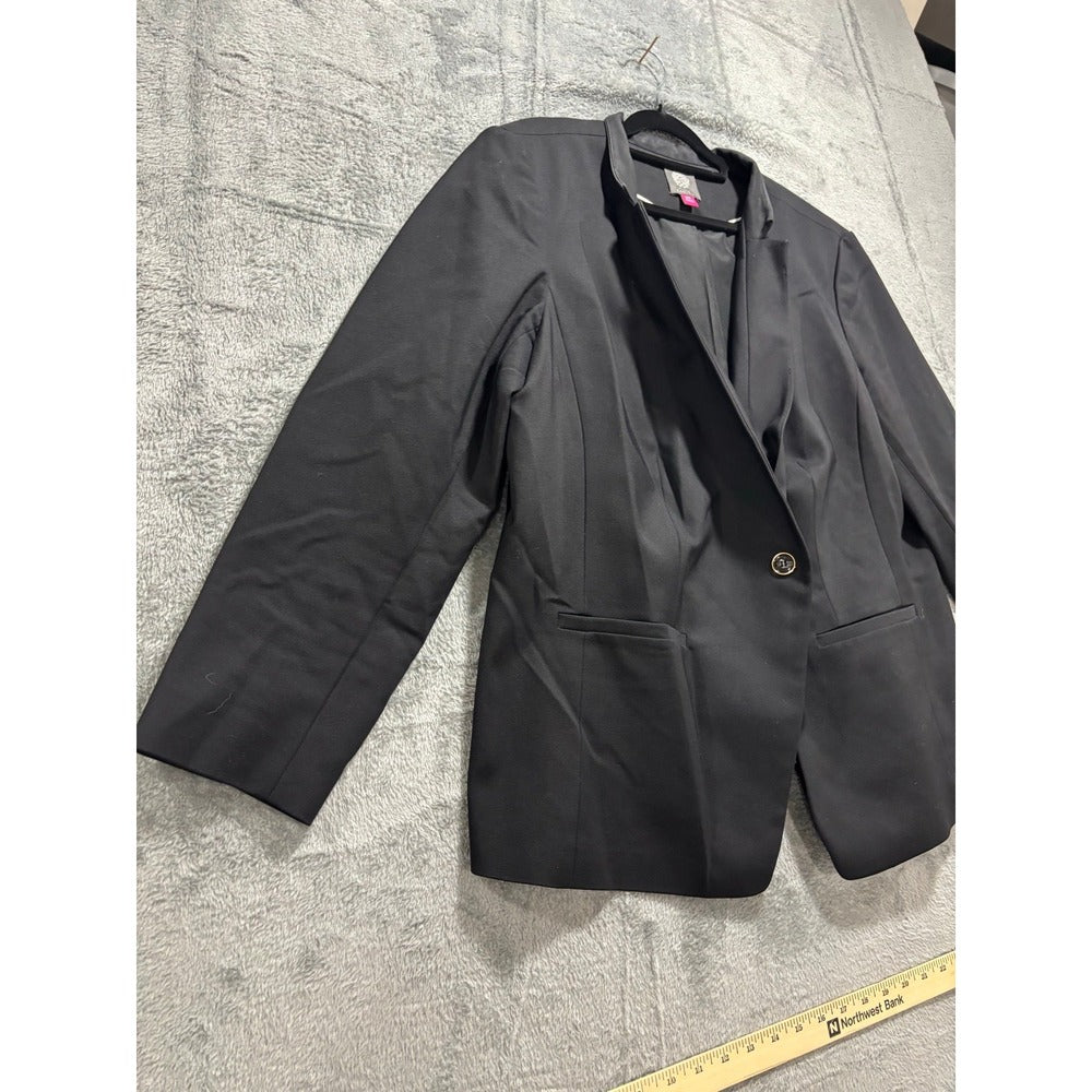 Vince Camuto 18W Black Blazer Womens Plus Size Professional Career Casual