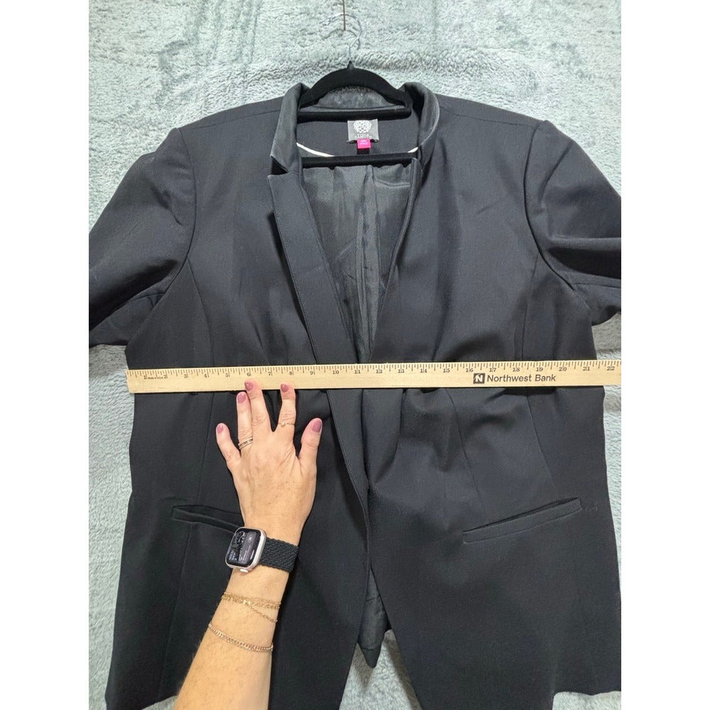 Vince Camuto 18W Black Blazer Womens Plus Size Professional Career Casual