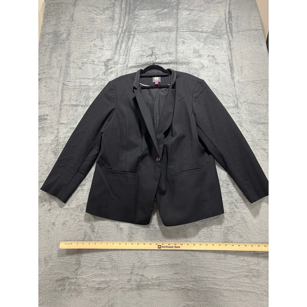 Vince Camuto 18W Black Blazer Womens Plus Size Professional Career Casual