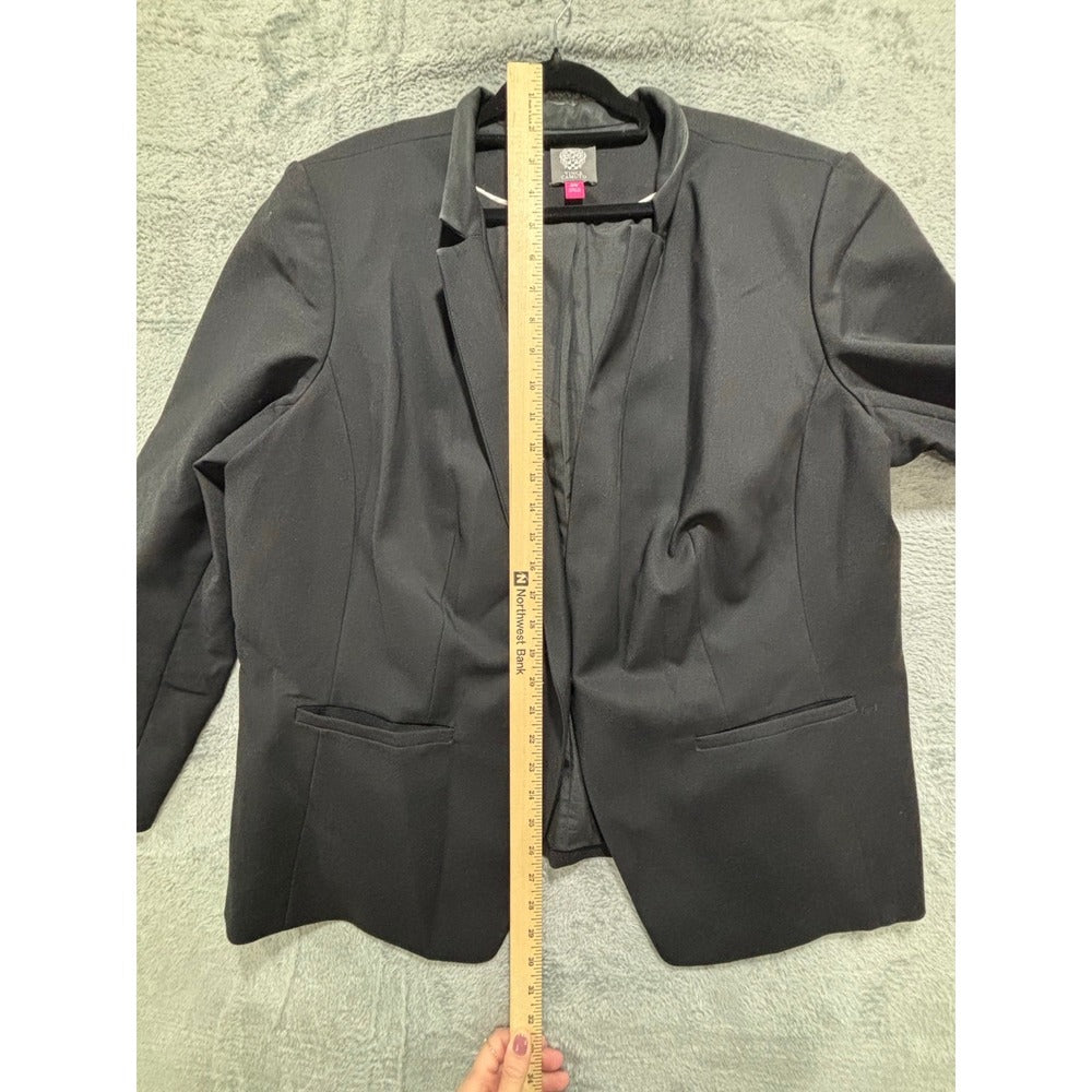 Vince Camuto 18W Black Blazer Womens Plus Size Professional Career Casual