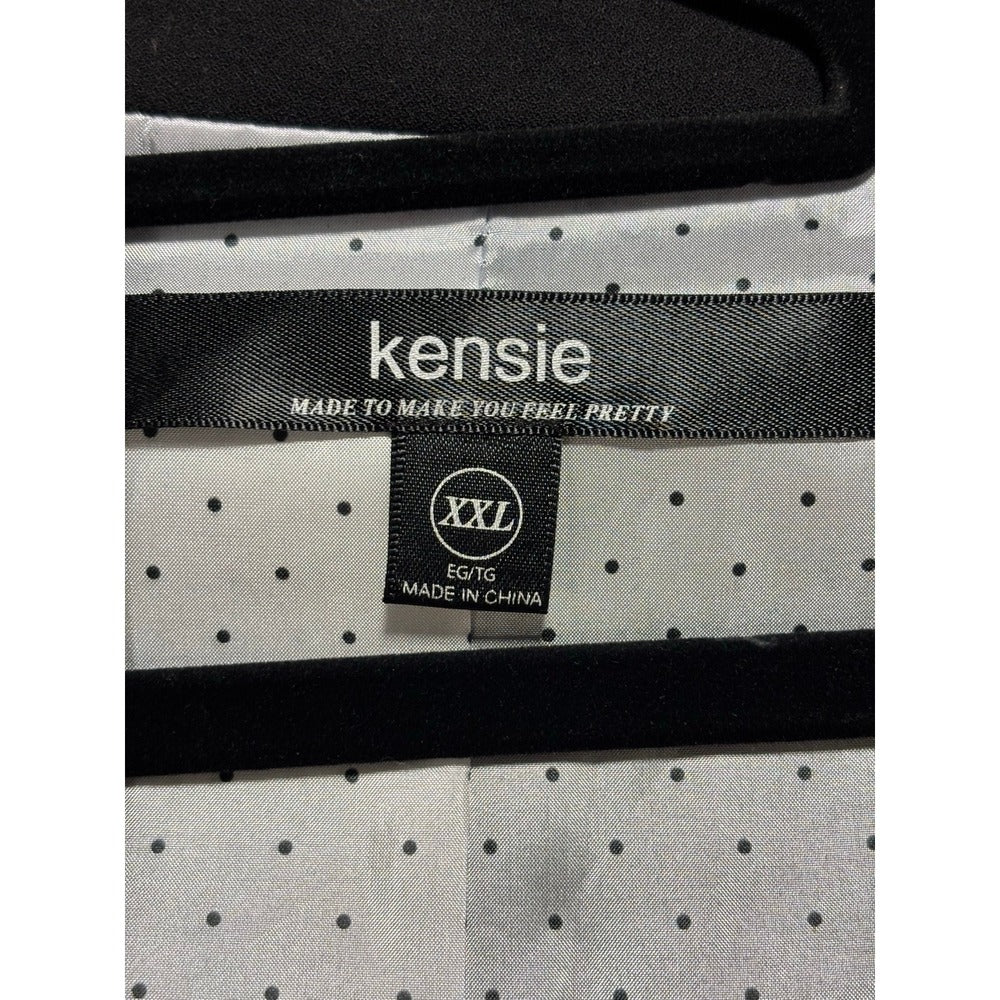 Kensie XXL Black Womens Blazer Jacket Professional Casual Plus Size