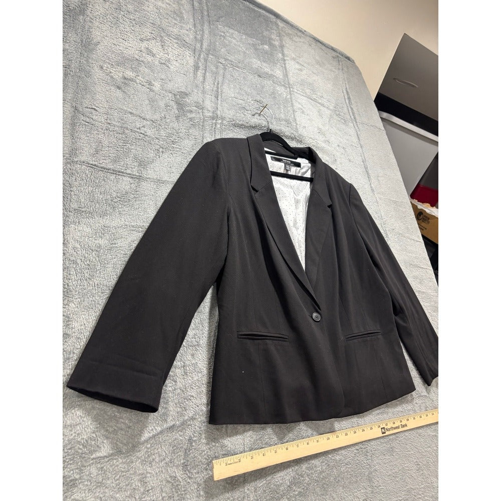 Kensie XXL Black Womens Blazer Jacket Professional Casual Plus Size