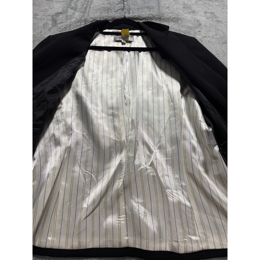 Kasper 18 Black Womens Blazer Jacket Preppy Casual Business Professional