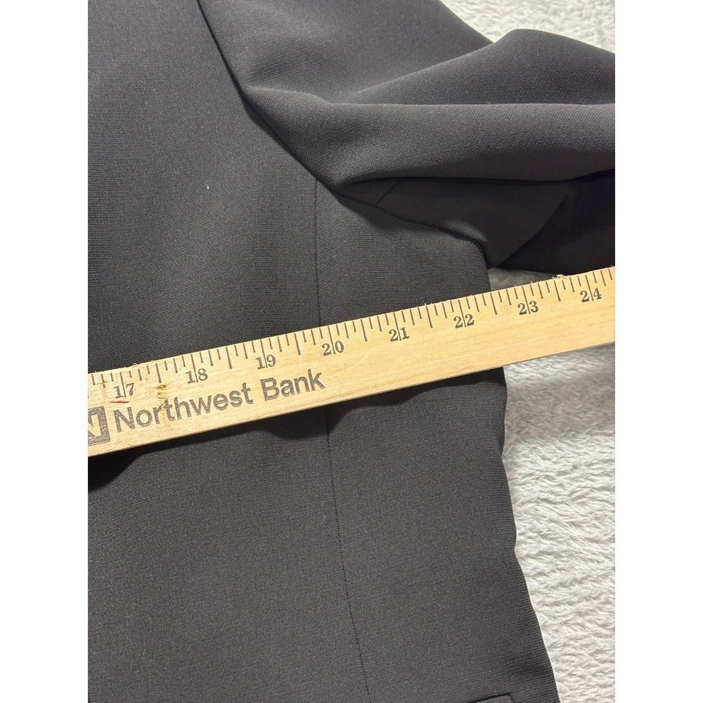 Kasper 18 Black Womens Blazer Jacket Preppy Casual Business Professional