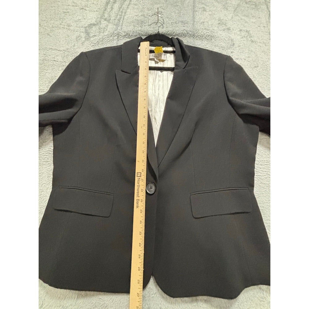 Kasper 18 Black Womens Blazer Jacket Preppy Casual Business Professional