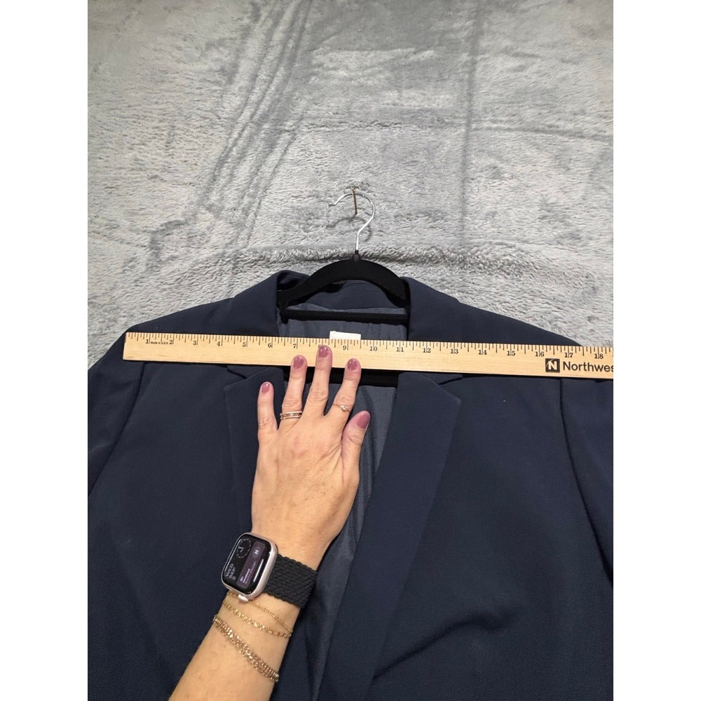 J.Crew L Navy Blue Blazer Womens Professional Casual Career Coat