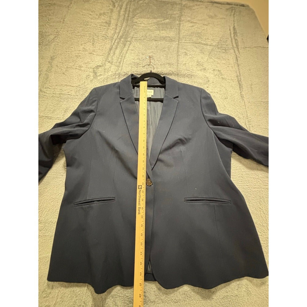 J.Crew L Navy Blue Blazer Womens Professional Casual Career Coat