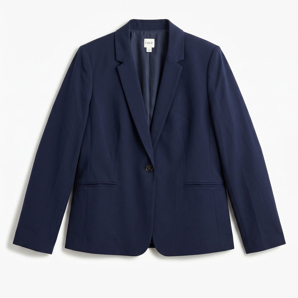 J.Crew L Navy Blue Blazer Womens Professional Casual Career Coat