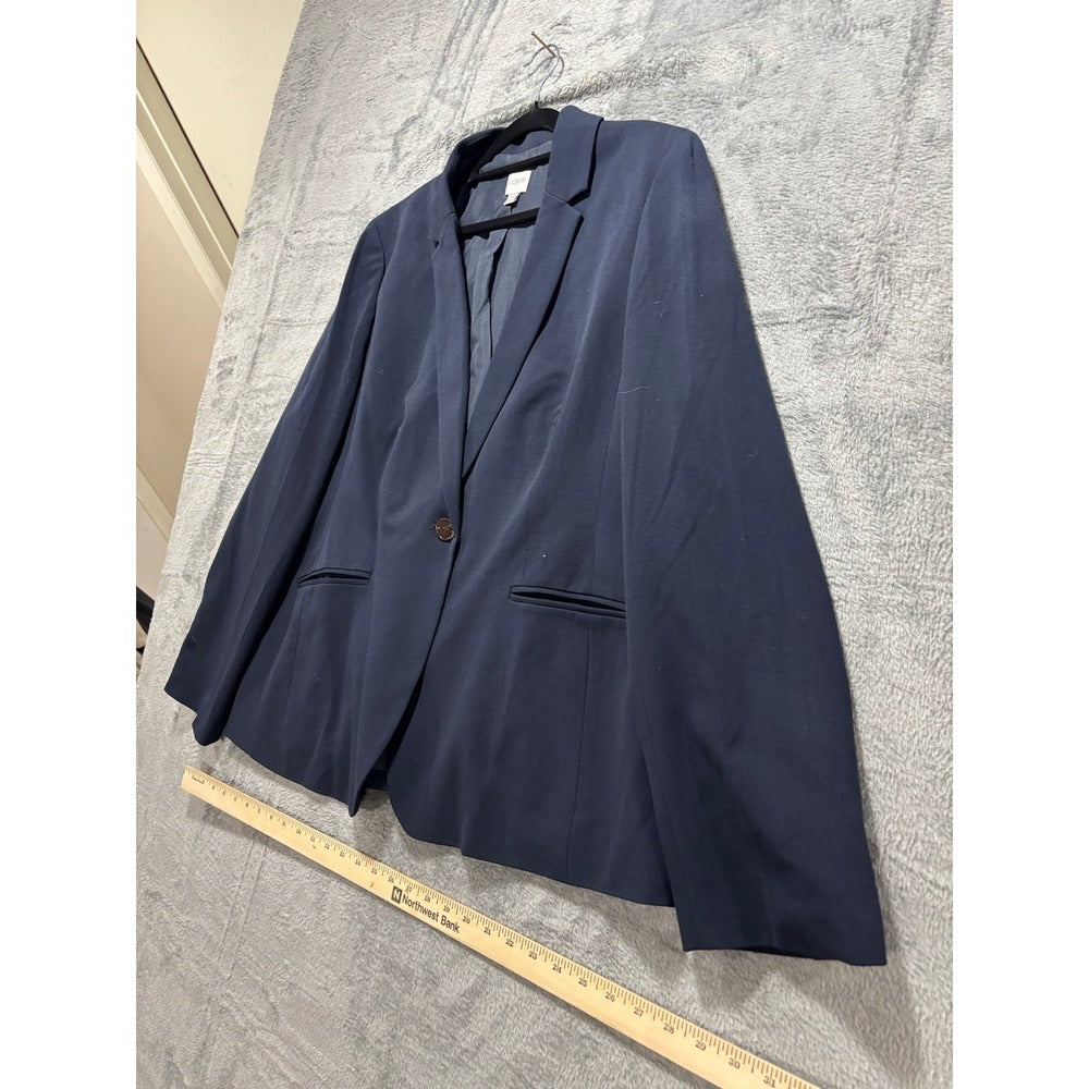 J.Crew L Navy Blue Blazer Womens Professional Casual Career Coat
