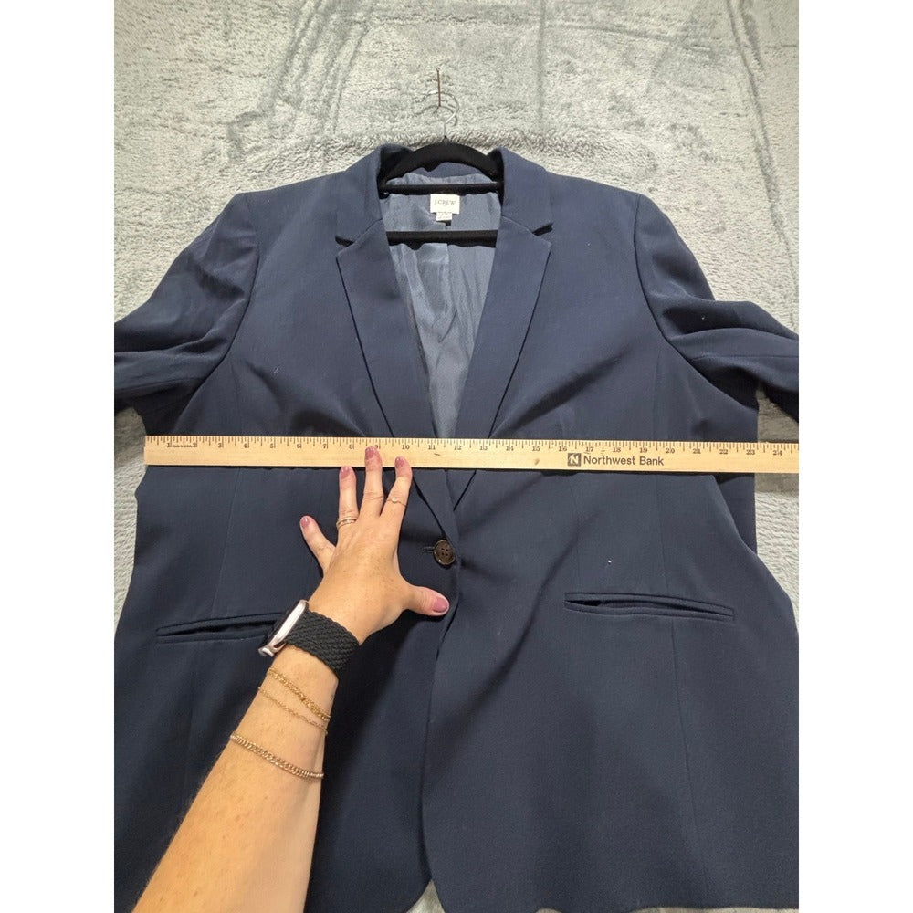 J.Crew L Navy Blue Blazer Womens Professional Casual Career Coat