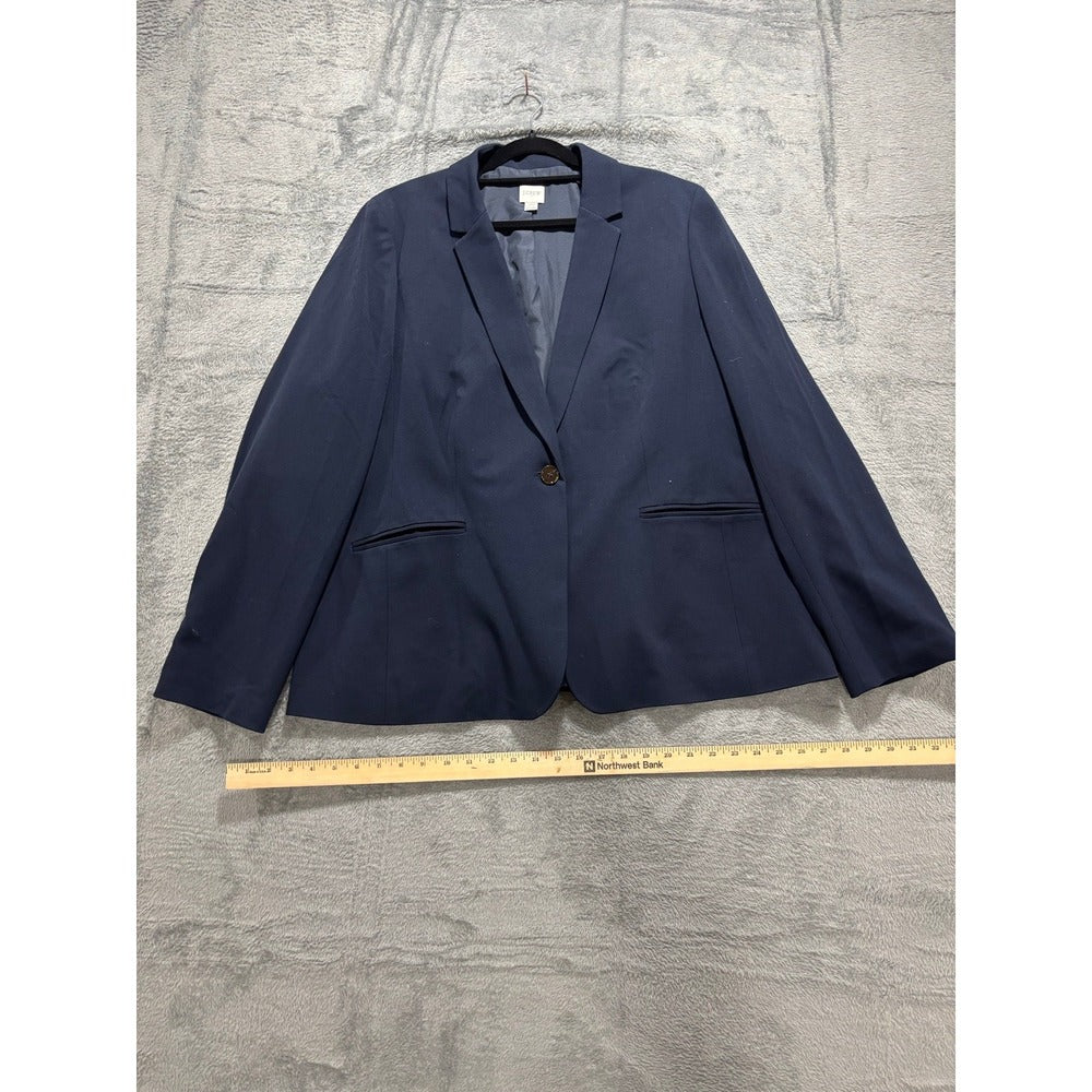 J.Crew L Navy Blue Blazer Womens Professional Casual Career Coat