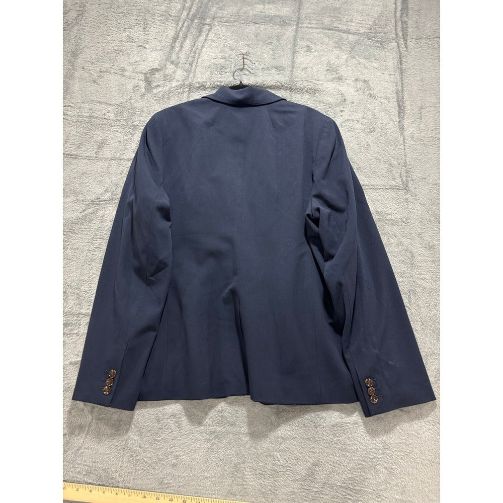 J.Crew L Navy Blue Blazer Womens Professional Casual Career Coat