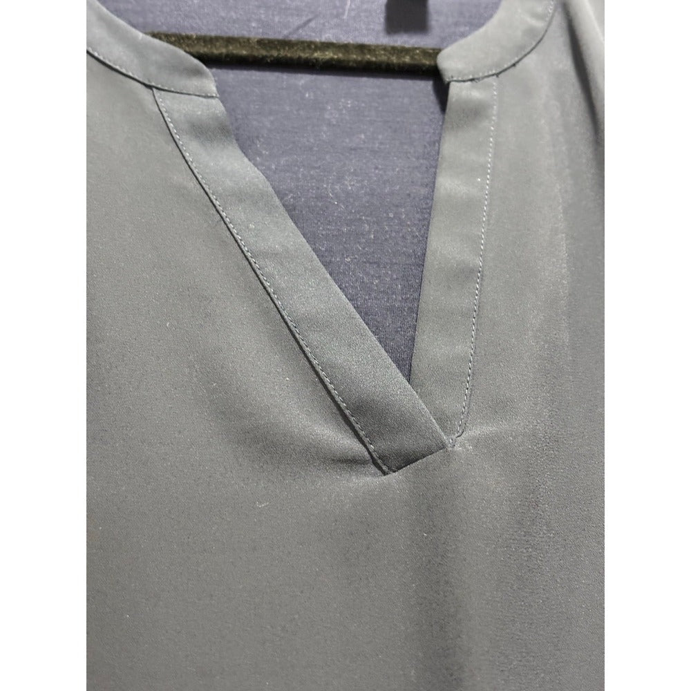 INC XXL Navy Blue Mixed Media V-Neck Tunic Top Womens Casual Minimalist