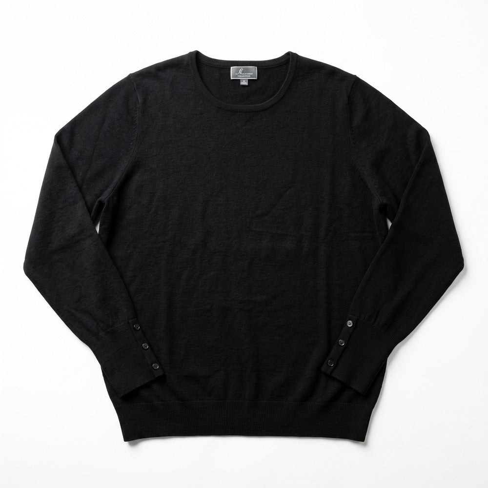 JM Collection XXL Black Crewneck Sweater NWT Cozy Preppy