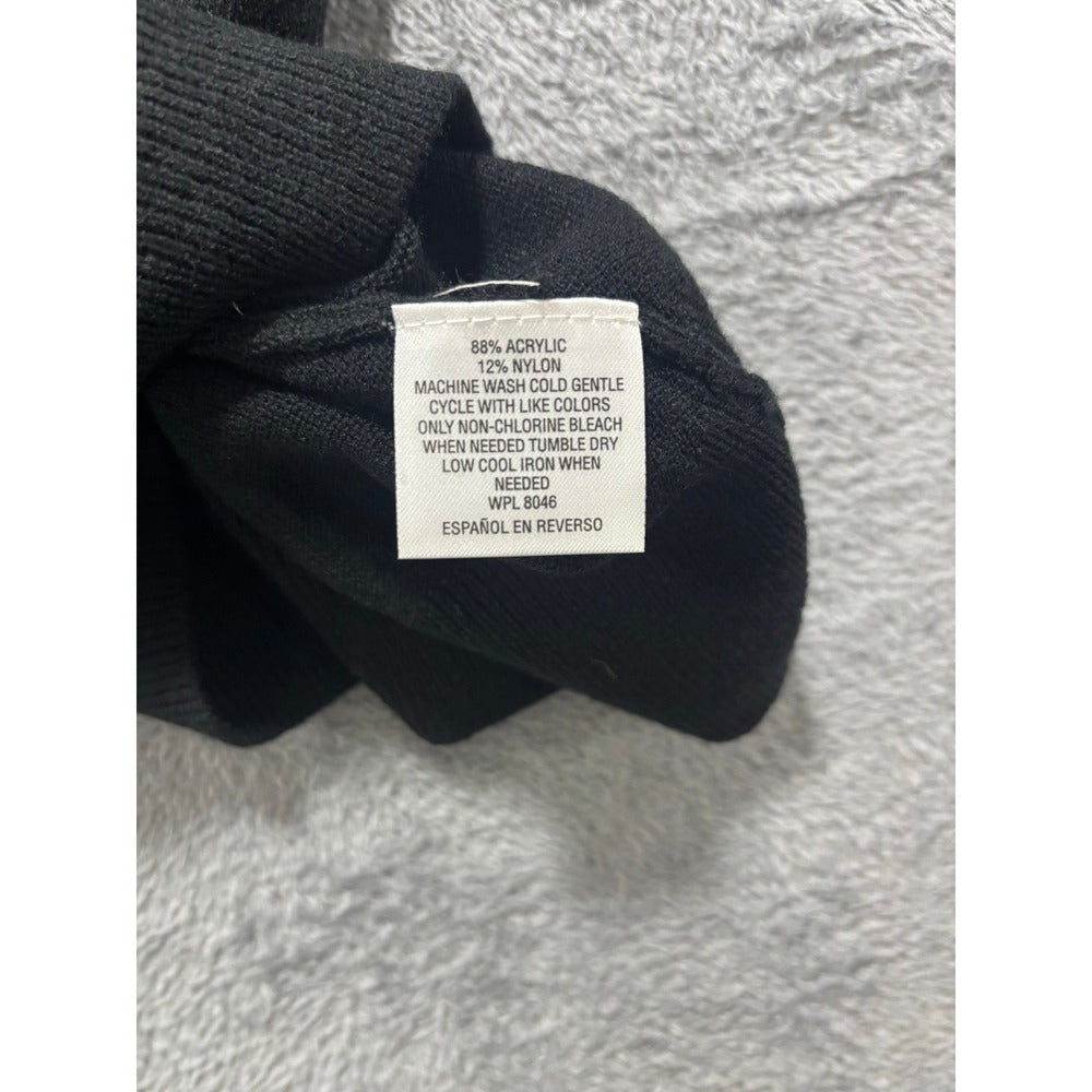 JM Collection XXL Black Crewneck Sweater NWT Cozy Preppy