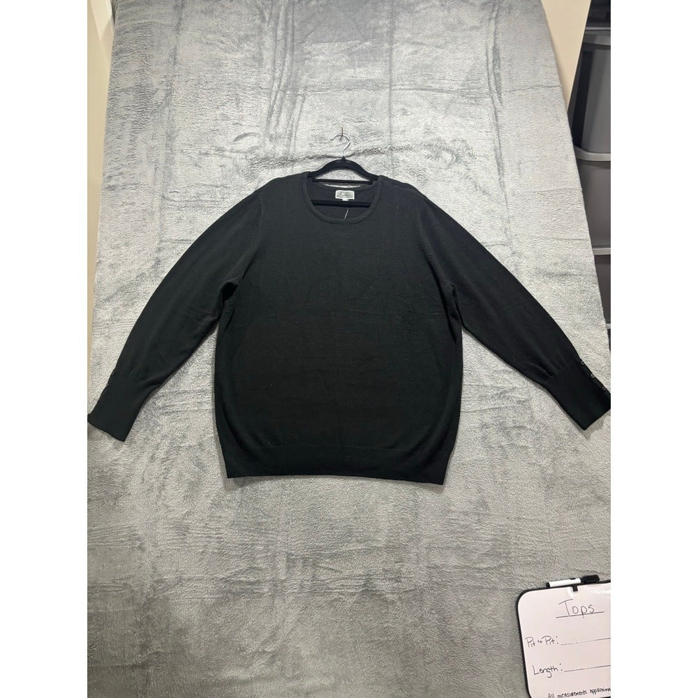JM Collection XXL Black Crewneck Sweater NWT Cozy Preppy