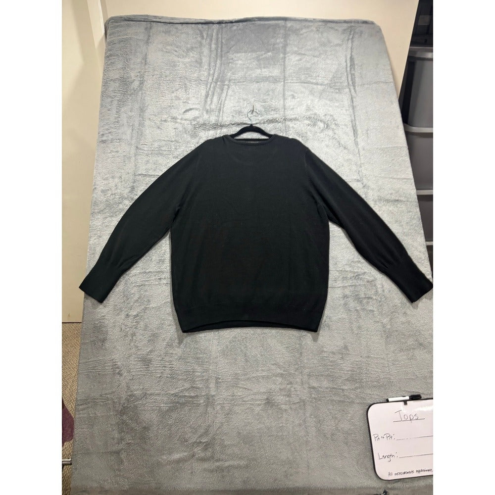 JM Collection XXL Black Crewneck Sweater NWT Cozy Preppy