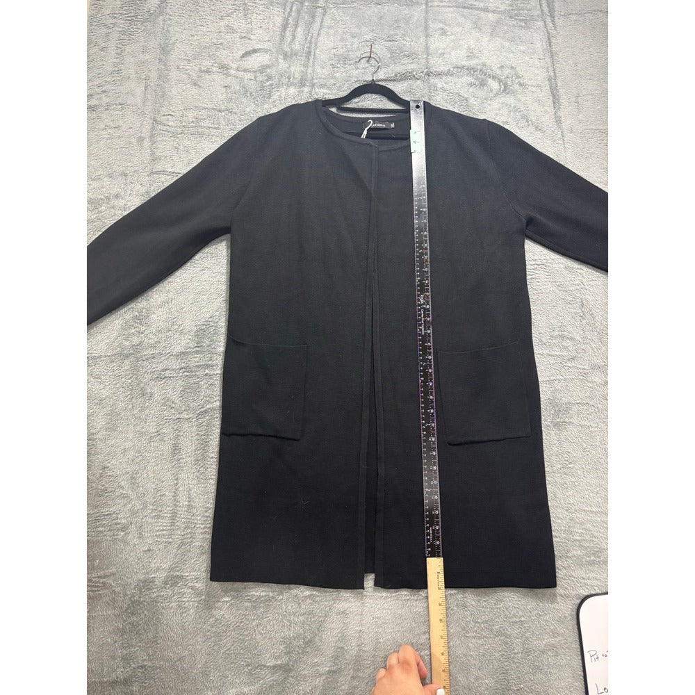 ANRABESS 2XL Black Long Duster Open Front Cardigan NWT Boho
