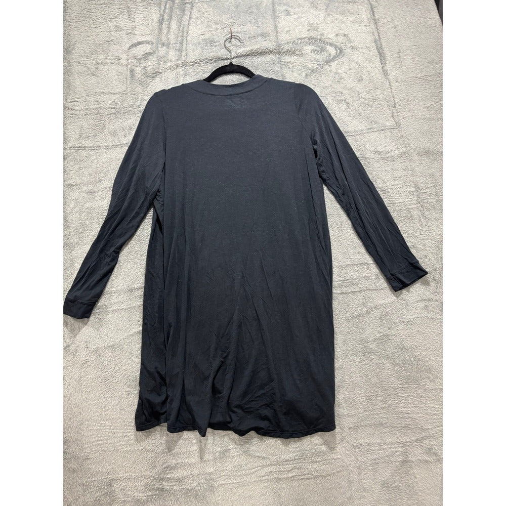 Felina Womens XL Black Open Front Cardigan Longline Athleisure Casual Cozy