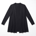 Felina Womens XL Black Open Front Cardigan Longline Athleisure Casual Cozy