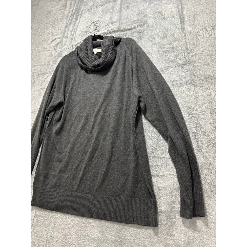 LOFT XXL Gray Cowl Neck Sweater Womens Cozy Casual Boho