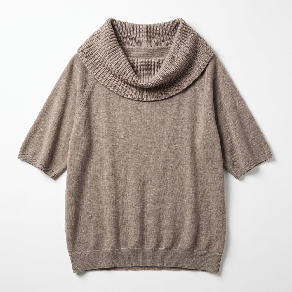 Ann Taylor LOFT XL Taupe Cowl Neck Poncho Sweater Womens Casual Cozy Boho
