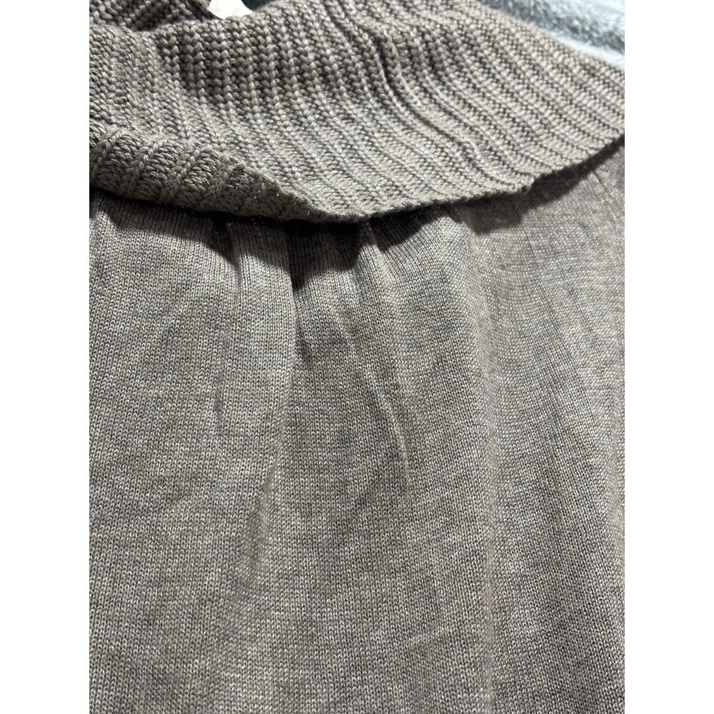 Ann Taylor LOFT XL Taupe Cowl Neck Poncho Sweater Womens Casual Cozy Boho