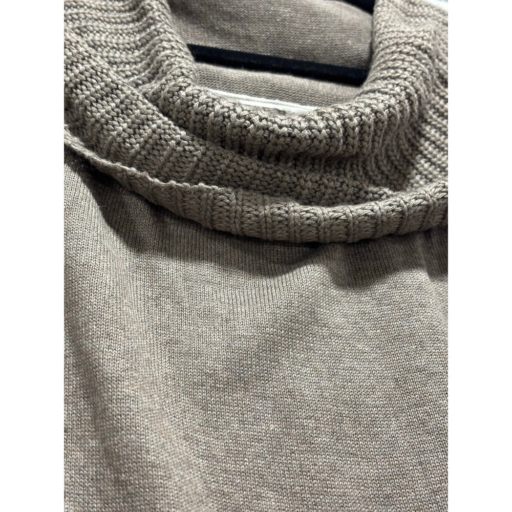 Ann Taylor LOFT XL Taupe Cowl Neck Poncho Sweater Womens Casual Cozy Boho