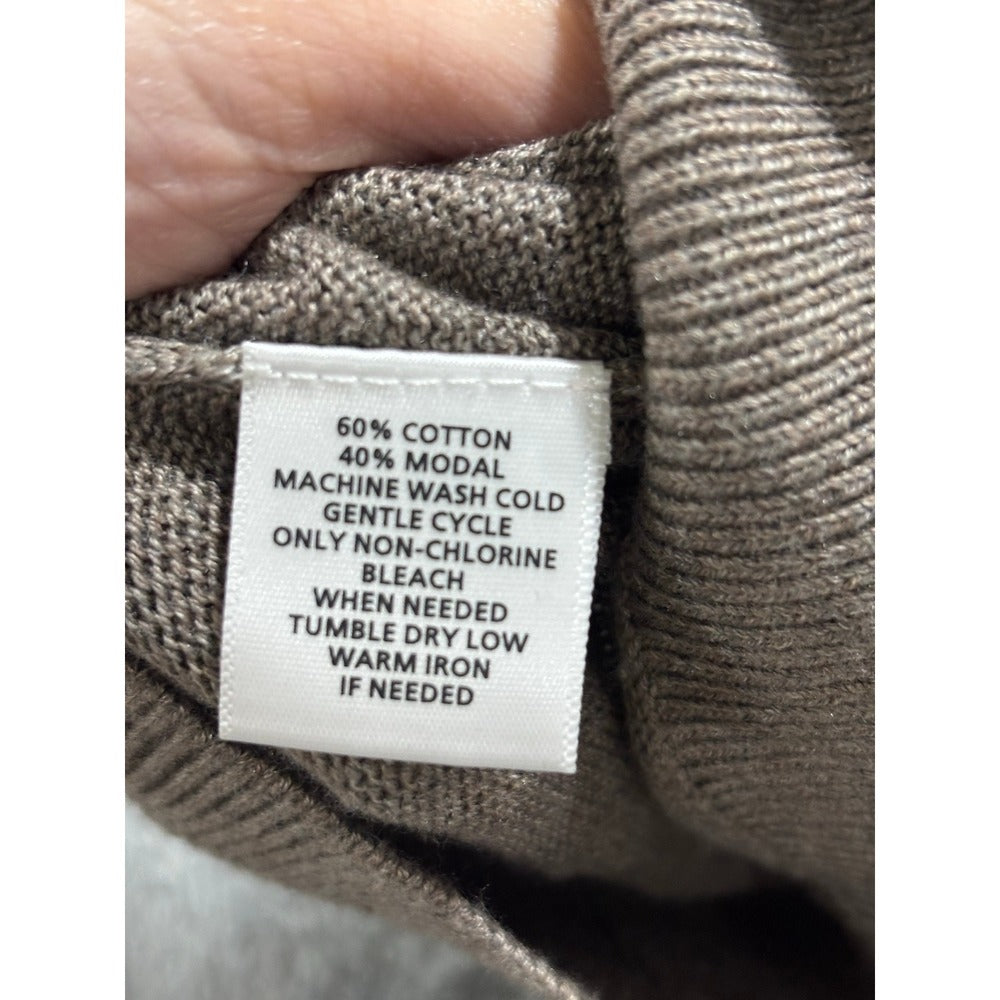 Ann Taylor LOFT XL Taupe Cowl Neck Poncho Sweater Womens Casual Cozy Boho