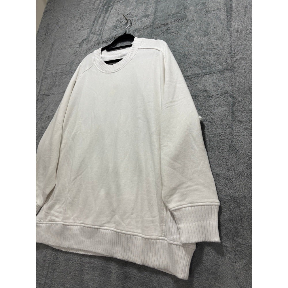 Aerie L White Crewneck Sweatshirt Womens Athleisure Cozy