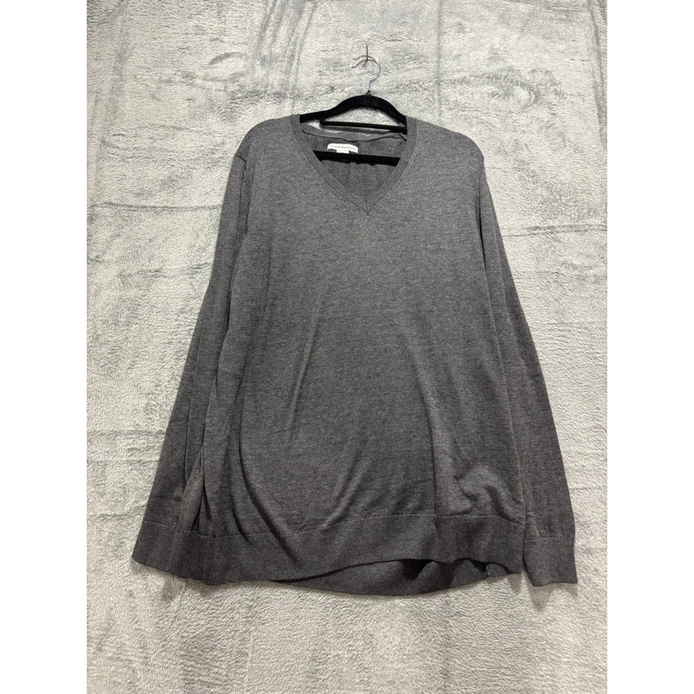 Amazon Essentials XXL Charcoal Gray V-Neck Sweater Casual Cozy