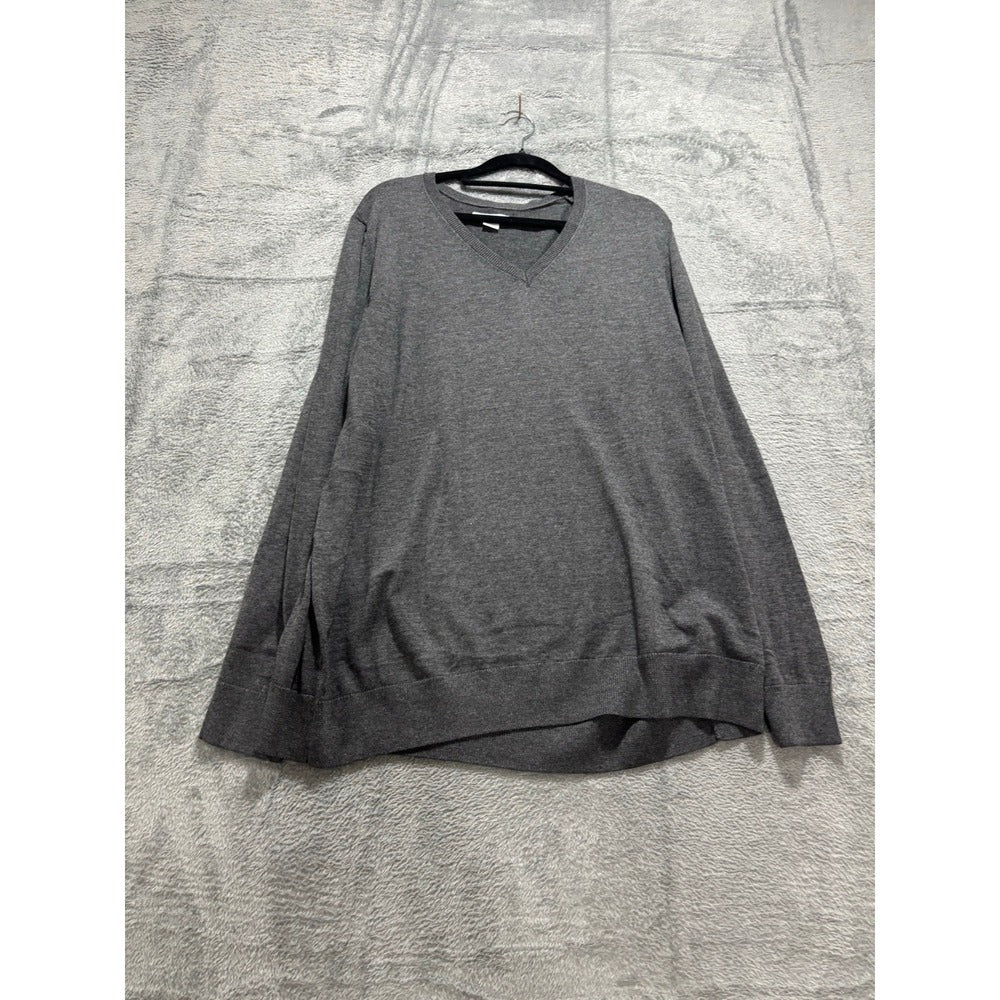 Amazon Essentials XXL Charcoal Gray V-Neck Sweater Casual Cozy