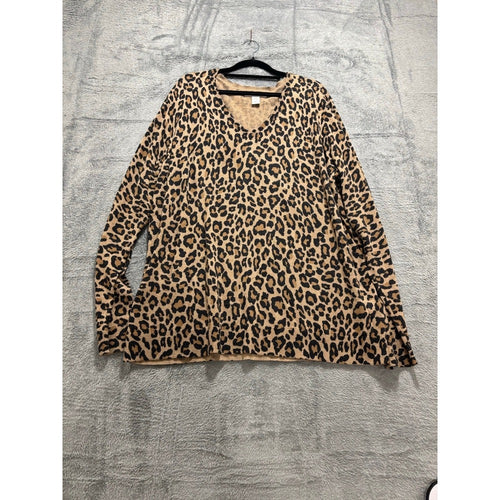 Amazon Essentials Women's Leopard V-Neck Sweater XXL, photo 2 of 9