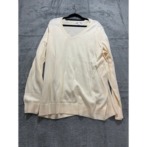 Amazon Essentials Women's Cream V-Neck Sweater XXL, photo 2 of 7