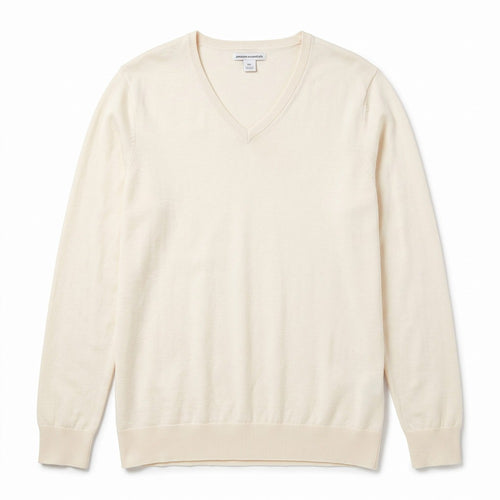 Amazon Essentials Women's Cream V-Neck Sweater XXL