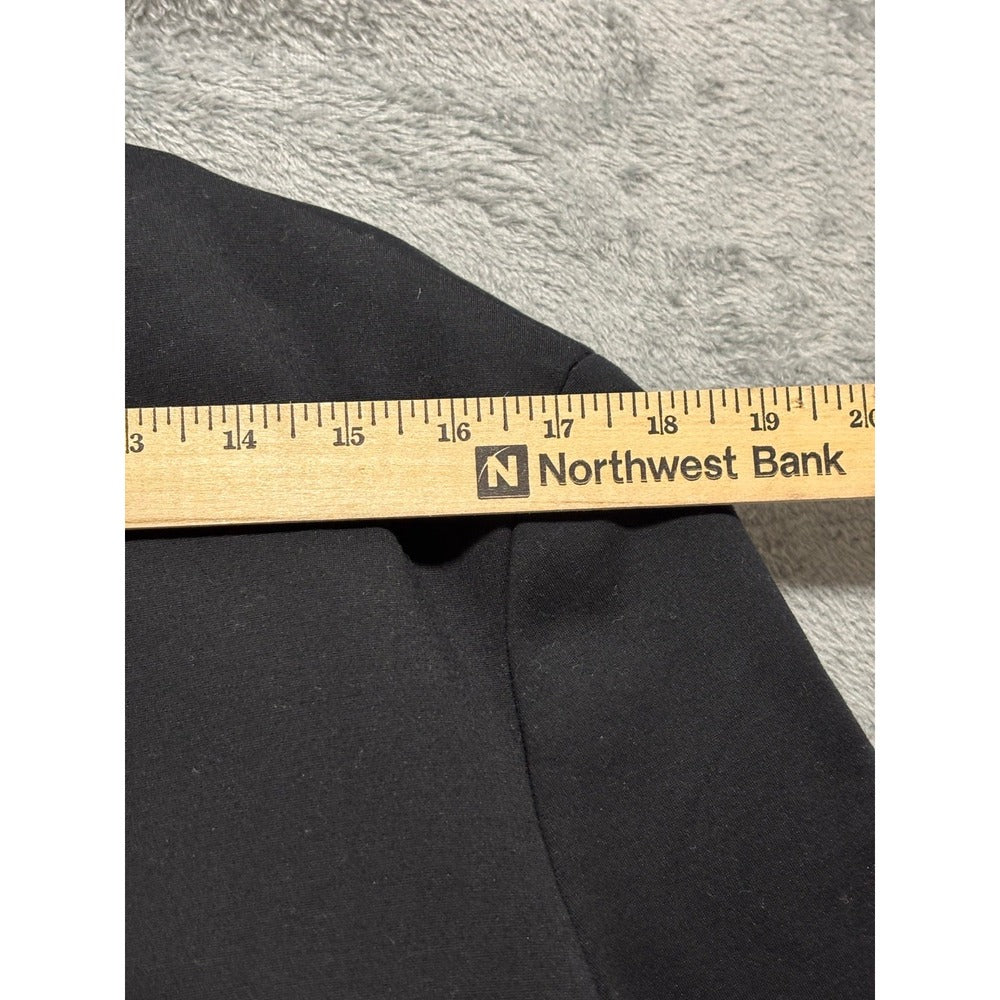 Spanx L Classic Black Womens Perf Collarless Blazer Casual Preppy