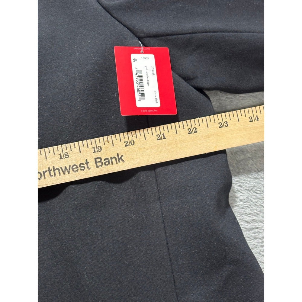 Spanx L Classic Black Womens Perf Collarless Blazer Casual Preppy