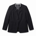 Spanx XL Black Collarless Single Button Blazer Womens Professional Minimalist
